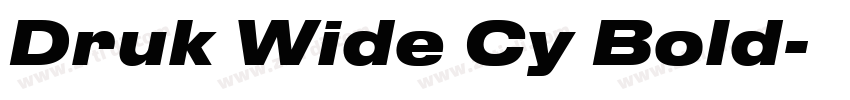 Druk Wide Cy Bold字体转换